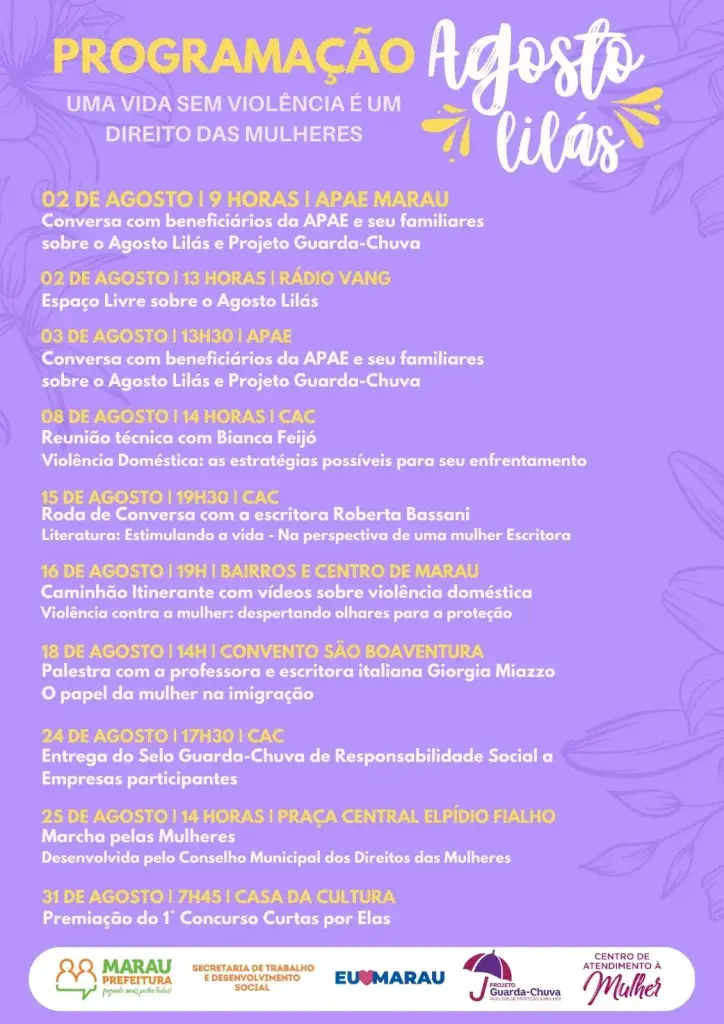 agosto lilás 2023