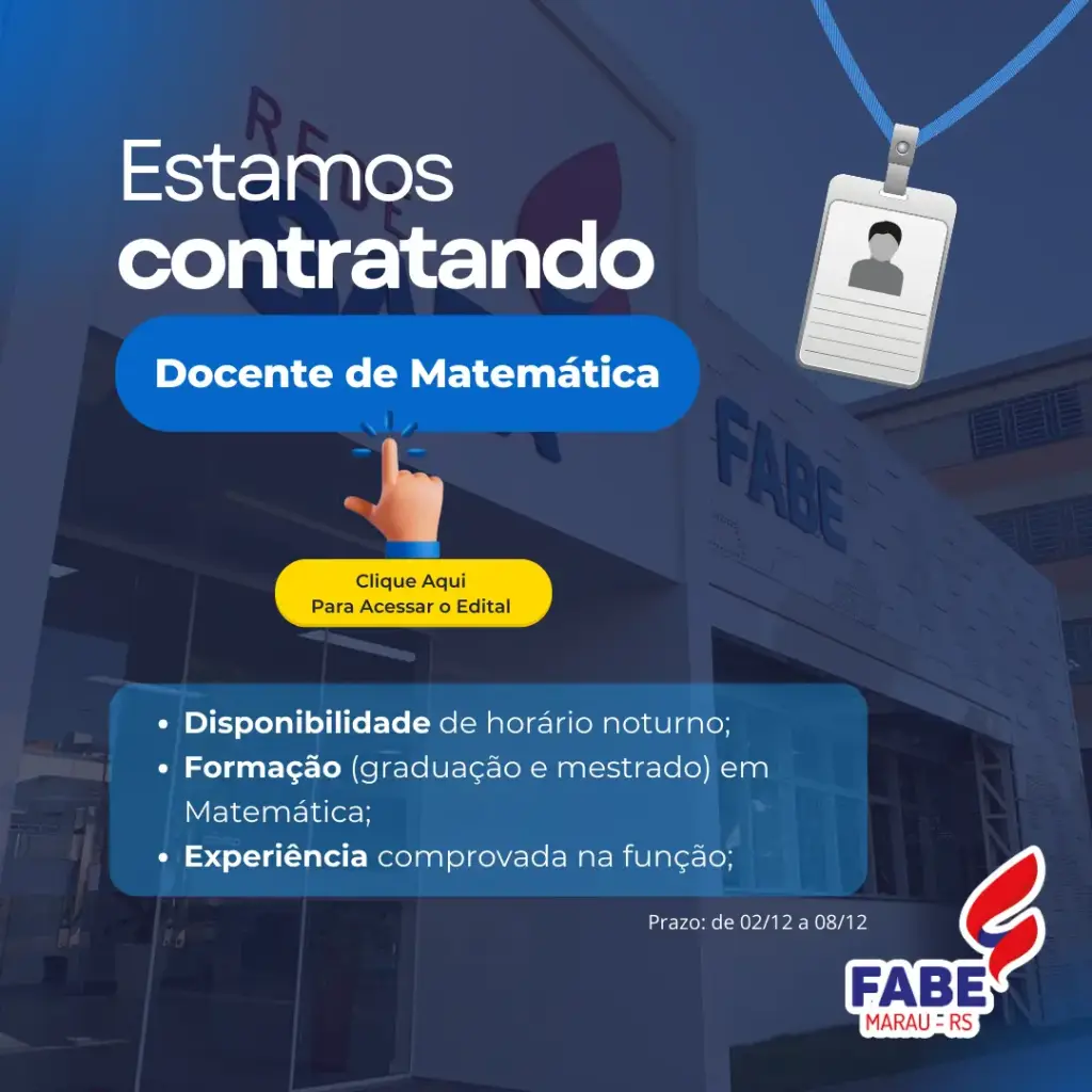 Edital de Seleção de Docentes 04/2024