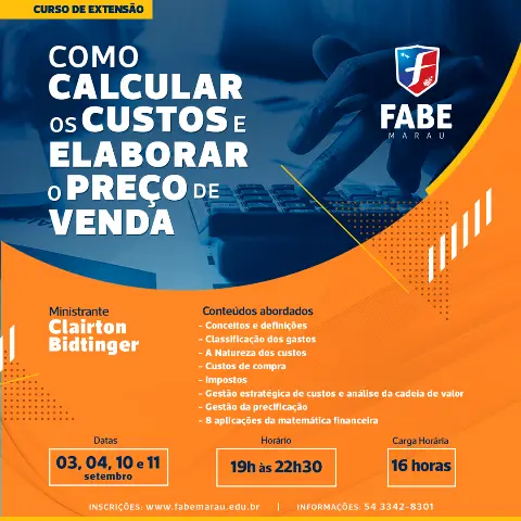 Curso de Extensão acontece em setembro na FABE
